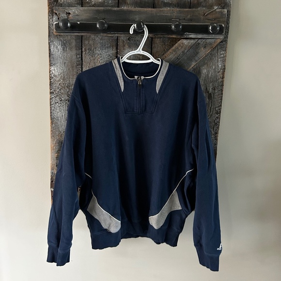 Men's Vintage Russel Quarter Zipper Sweatshirt w/Side Pockets - Picture 1 of 3